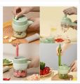 4 in 1 Portable Electric Vegetable Slicer Set Rechargeable Cordless Food Processor. 