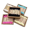 【hot】 200Pcs/ Pack Double Head Cotton Swab Women Makeup Cotton Buds Tip For Medical Wood Sticks Nose Ears Cleaning Health Care Tools.