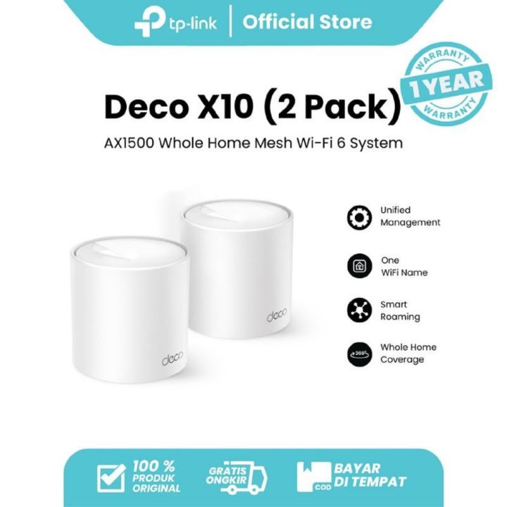 Router TP-Link Deco X10 2 Pack AX1500 Whole Home Mesh (Warranty: 02 Years, Service waranty: 05 Years)