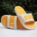 Stylish Black, Yellow, Green and White Color Slides Slipper SUNZTONZ Light Weight Casual Style Sandal for Men. 