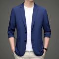 Men Men Formal Blazer Coat Business Men's Suit Coat Classic Lapel Double Buttons Straight Slim Fit Summer Men Thin Suit Coat.