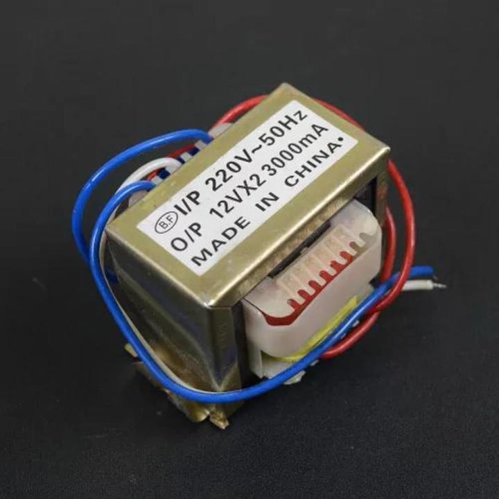 12V 3A Power Transformer (Input: 220V/50Hz - Output: 12V-0-12V 3000mA ...