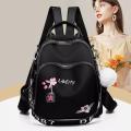 Fashion Women Oxford Cloth Backpack Embroidered Shouler Bags Anti Theft Waterproof Daily Travel Back Pack Ladies Bagpack - School Bag For Girls - School Bag For Girls - College Bag For Girls. 