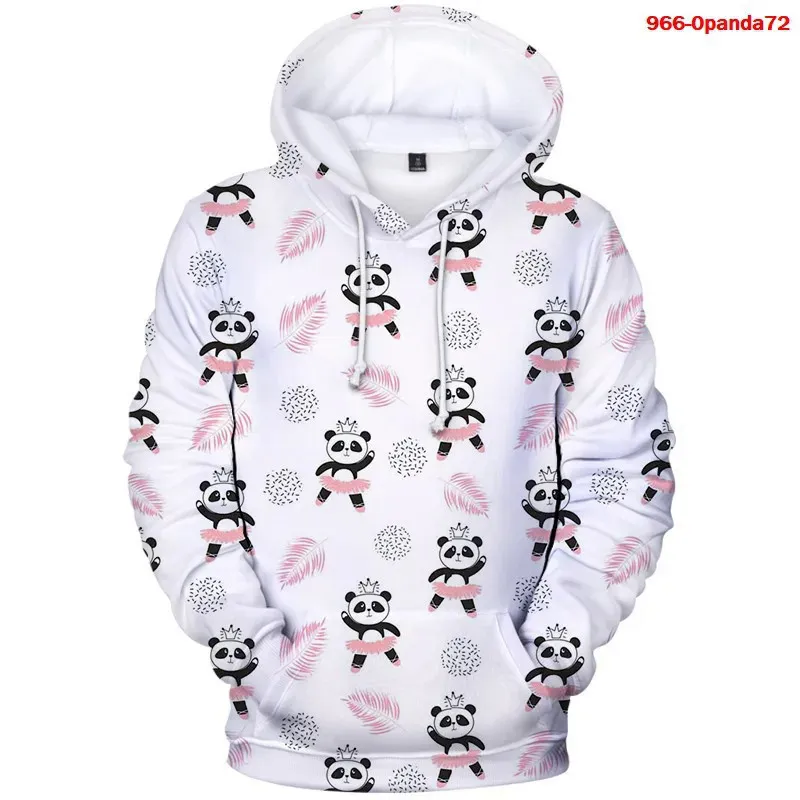 Popular 3D Panda Hoodies Men Sweatshirts Women Pullovers Fashion