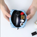 Girl's Heart Portable Small Bag Sanitary PU Leather Storage Bag Portable Cosmeticss Bag. 