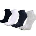 Toe Socks Men cotton Five Fingers Socks Breathable Short Ankle Crew Socks Sports Running Solid Color Black White Grey Male Socks. 