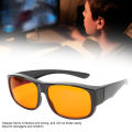 Limeng La Blue Light Blocking Glasses Amber‑Orange Lenses Eyeglasses for Computer Reading TV. 