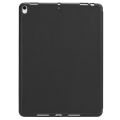 For Apple iPad Air 3 (2019) 10.5 inches (3rd generation) Luxury Premium Silk Texture Horizontal Flip Leather Cover with 3-folding Holder Smart Case with Apple Pencil Holder-(Black) For A2153, A2123,A2154 ,A2152. 