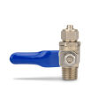 Ball valve fittings for water purifier faucet of household kitchen 6.35mm OD Hose 1/4" Male Thread.