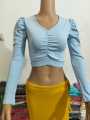 [ Minhaz shop ] Fashionable Cotton short body Full hata Crop Tops Blouse for Women. 