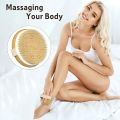 BRADOO- 1 Pack Dry Body Brush, Shower Brush Wet and Dry Brushing, Dry Brush for Cellulite and Lymphatic, Body Scrubber with Soft.