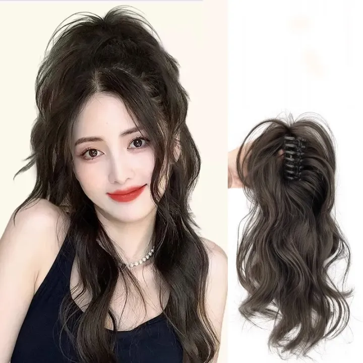 Synthetic%20Claw%20Clip%20Ponytail%20Hair%20Extensions%20Short%20Curly%20Natural%20Tail%20False%20Hair%20For%20Women%20Horse%20Tail%20Highlights%20Hair%20Claw%20Bayline%20-%20Image%203