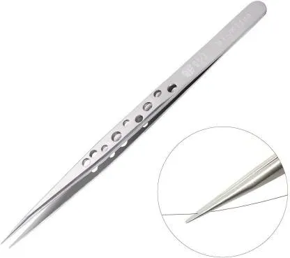 Non%20Magnetic%20stainless%20steel%20straight%20pointed%20Tweezer%20-%20Image%202