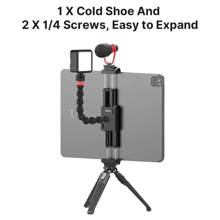 Ulanzi%20ST-29%20Universal%20Tablet%20Tripod%20Mount%20Stand%20Phone%20Holder%20w%20Cold%20Shoe%20For%20iPhone%20iPad%20Air%20Pro%20Horizontal%20Vertical%20-%20Image%203