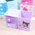 Sanrio Cinnamoroll Pen Holder Storage Box Kawaii Kuromi Hello Kitty Melody Girl Cartoon Large Capacity Desktop Stationery Toys. 