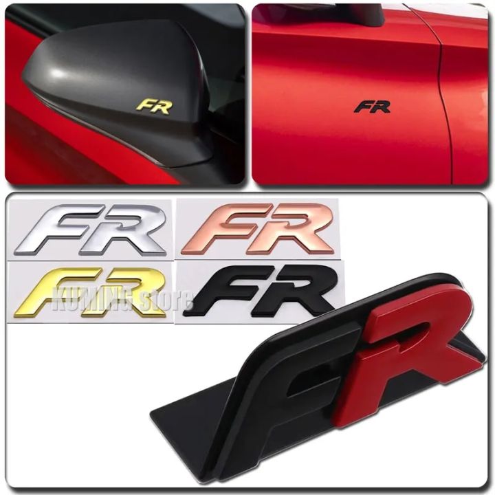 3D Metal FR Emblem Car Sticker Decor Formula Racing Logo Front Grill ...