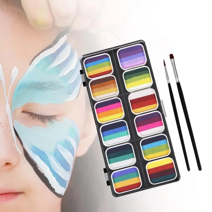 Face%20Paint%20Palette%20Makeup%20Kit%20Professional%20with%2012%20Water%20based%20Paints%20Face%20Painting%20Set%20Washable%20-%20Image%202