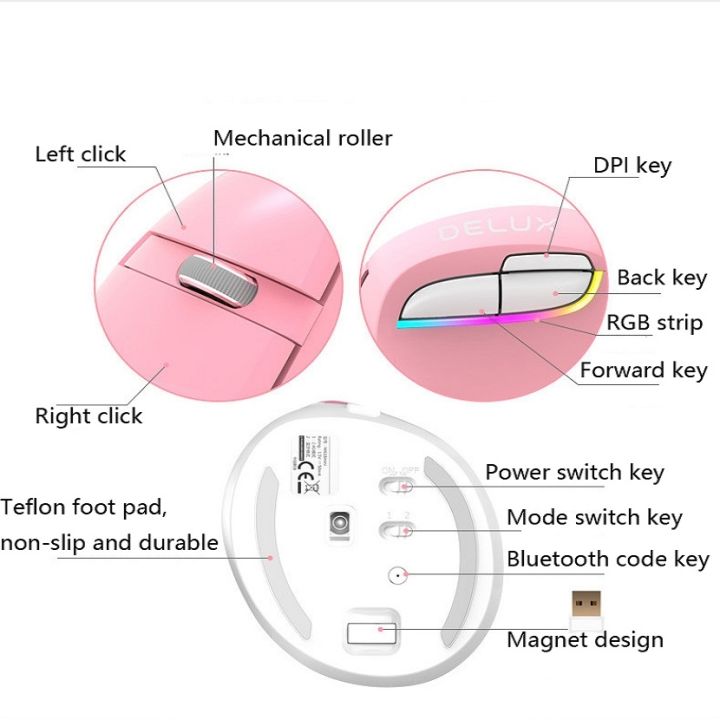 (COD)%20DELUX%20M618Mini%20Colorful%20Wireless%20Luminous%20Vertical%20Mouse%20Bluetooth%20Rechargeable%20Vertical%20Mouse%20-%20Image%206