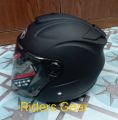 Yohe Matt Black Halfface Helmet For Riding Bike 882-B. 