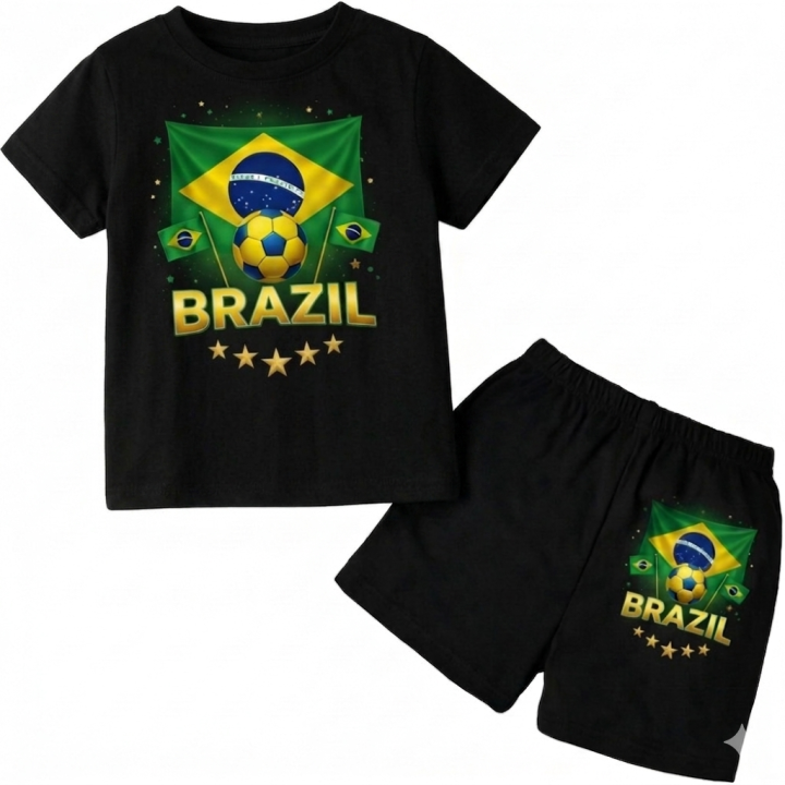 Boy's T-shirt set for baby and child best style of fifa world cup 2026 jersey for argentina and brazil BASIC AND FROMAL