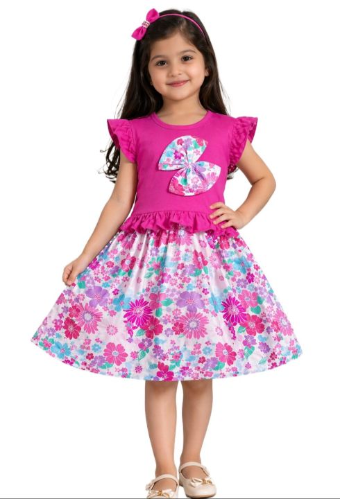 1%20piece%201%20years%20to%202%20years%20Export%20Quality%20Girl%20Baby%20Frock/Tops/Soft%20Fabric%20Baby%20Girls%20Dress%20Girls%20Summer%20Fancy%20Frock/Baby%20Girl%20Tops%20(Multicolor)%20-%20Image%203