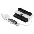 ATX 24 Pin 90 Degree ARGB Adapter 5V 3 Pin ARGB Female to Male Power Connector Adapter for Computer Motherboard ATX Power Supply White. 