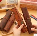 Vintage Pirate Compass Pocket Map Roll Pen Pencil Leather Case Pouch Caribbean Bag.