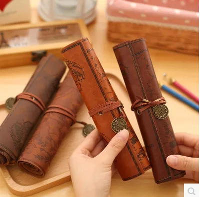 Vintage%20Pirate%20Compass%20Pocket%20Map%20Roll%20Pen%20Pencil%20Leather%20Case%20Pouch%20Caribbean%20Bag%20-%20Image%204