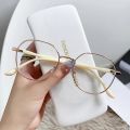 Korean Style Round Reading Glasses Computer Frame Alloy Women Prebyopia Anti Blue Light Spectacles Eyeglasses 0 +1.5 +2 +2.5 +3.