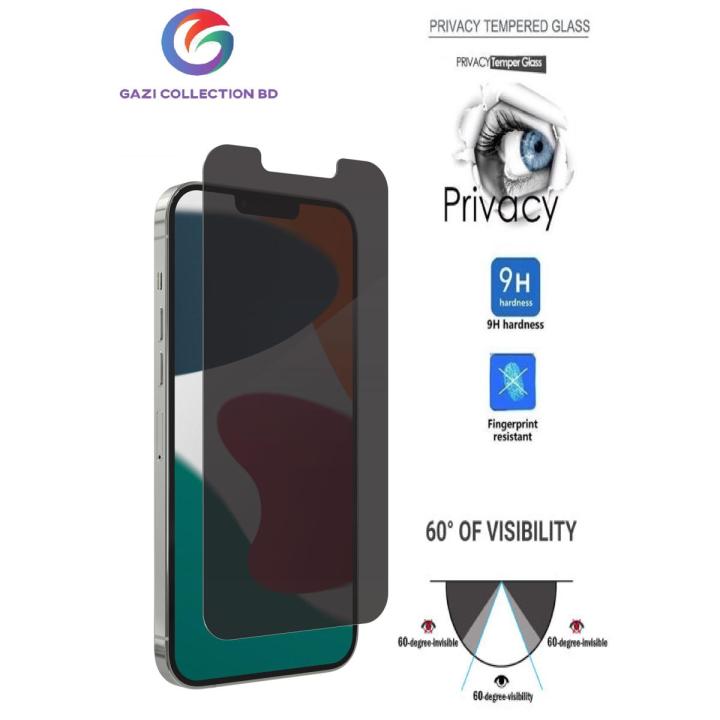 Apple iPhone 13 Pro Max PREMIUM PRIVACY Full Coverage Tempered Glass Screen Protector