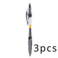 3pcs 0.5 Mm Retractable Gel Pen Smooth Writing Red Blue Black Ink Plastic Roller Ball Pens with Soft Grip for Student Office Exam. 