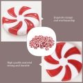 50 Pieces Christmas Garland Candy Swirl Garland Ornament Red and White Candy Plastic Tree Candy Decoration for Xmas.
