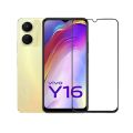 【FUPANG】Vivo Y16 3-in-1 pack (full protector tempered glass camera lens protector film back.
