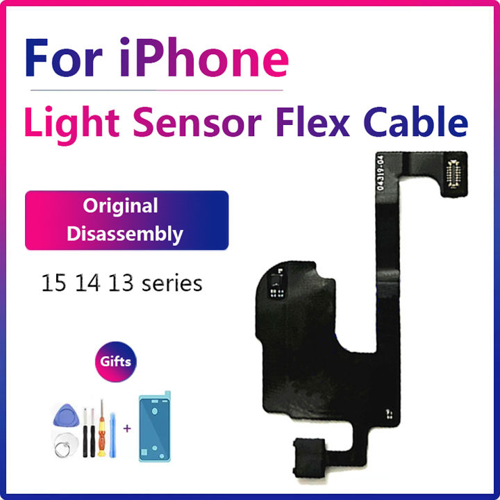 For iPhone 15 14 Plus 13 Mini Pro Max Proximity Light Sensor Compass Microphone Tested Disassembly Flex Ribbon Cable Parts