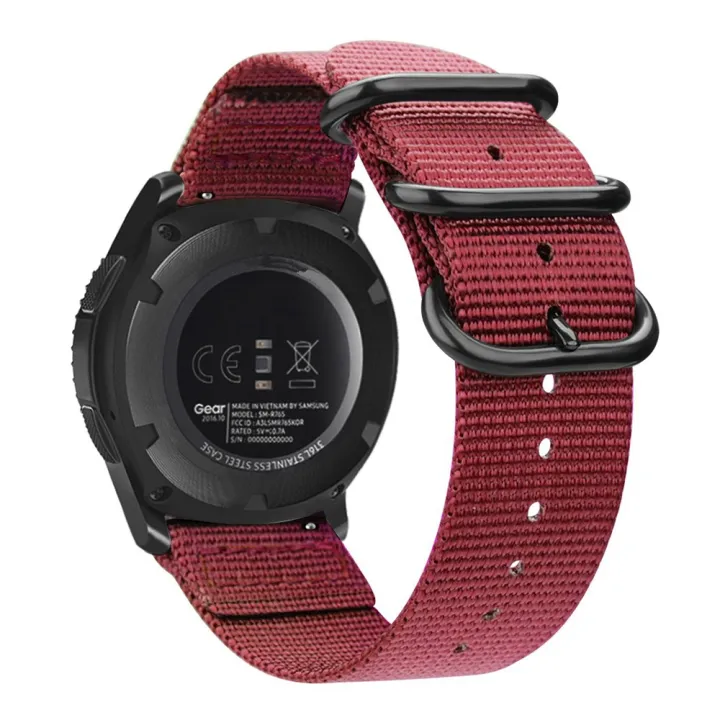For%20Samsung%20Galaxy%20Watch%20Active%202%2018mm%20/%20Gear%20S3%20Nylon%20Three-ring%20Watch%20Band(Black)%20-%20Image%202