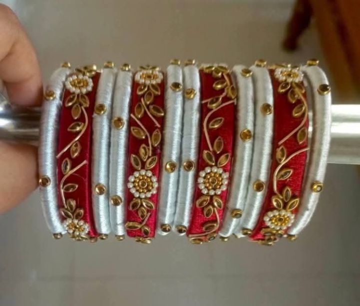 Handmade Full stone work Kundon-Churi Bangles Set churi-bracelate