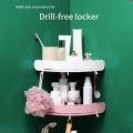 【linfang store】Shelf Organizer Snap Up Corner Shelf Caddy Bathroom Corner Shelf Shower Storage Wall Holder Shampoo Holder Accessories.