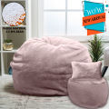 XXL Pumpkin shape bean bag sofa with footrest & pillow combo set. 