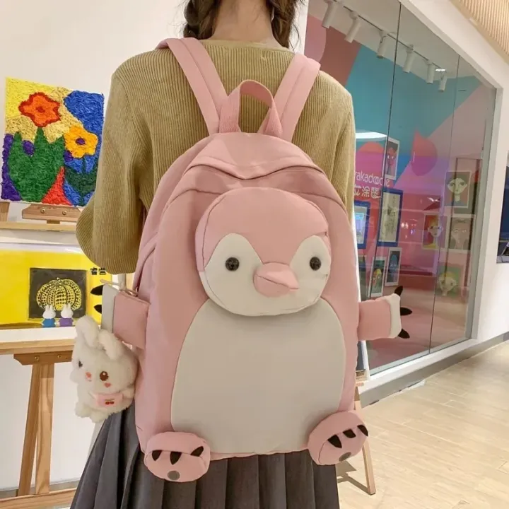 Women's%20Backpack%20Large%20Female%20Rucksack%20Backpacks%20for%20School%20Teenagers%20Girls%202023%20Cute%20Cartoon%20Penguin%20Student%20Korean%20Bagpack%20-%20Image%204