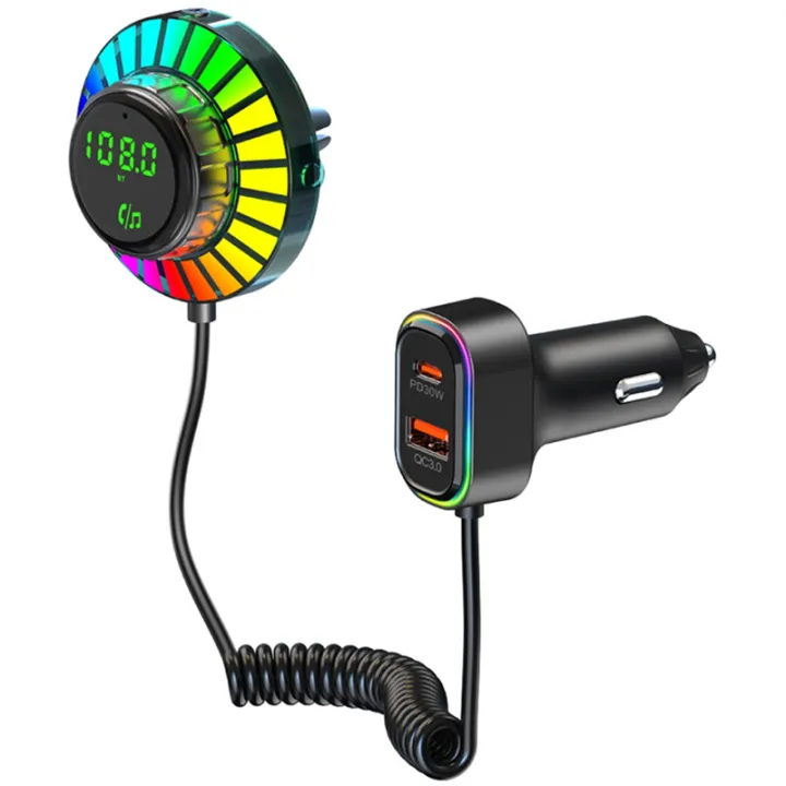 Bluetooth%205.3%20FM%20Transmitter%20Car%20Adapter,%20PD30W%20&%20QC3.0%20Wireless%20-%20Image%206