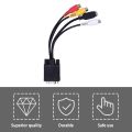 VGA SVGA TO S-Video 3 RCA Composite AV TV Out Converter Adapter Cable PC Cord-black. 