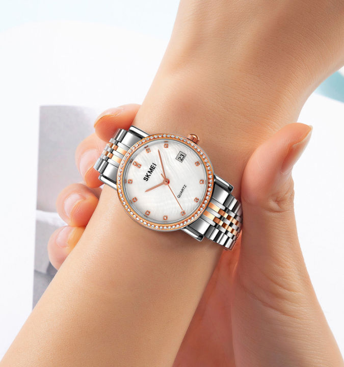 SKMEI 1830 High-end shell dial embellished with rhinestone design for ...