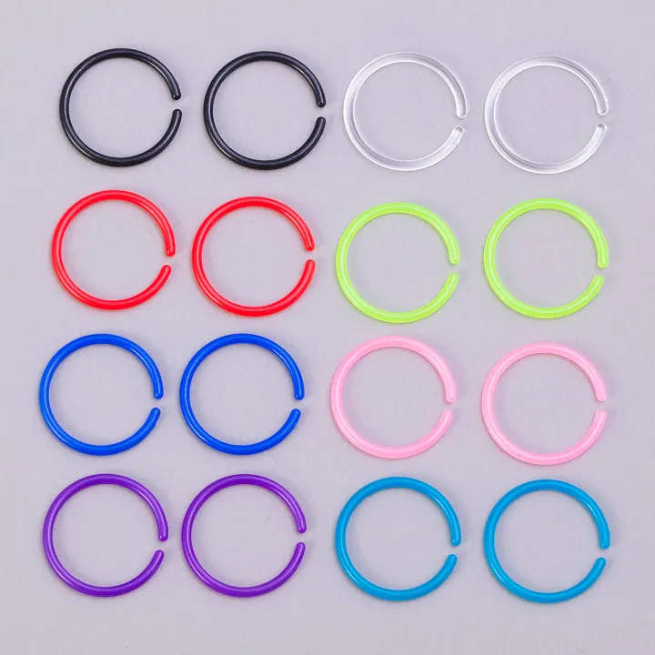 16Pcs%2020G%20Flexible%20Colorful%20Acrylic%20Nose%20Ring%20Lip%20Hoops%20Retainer%20Septum%20Jewelry%20Cartilage%20Daith%20Tragus%20Earrings%20Piercing%20Jewelry%20-%20Image%203