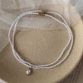 Trendy Double Layer Pearl Necklaces for Girls Choker Simple Stylish - Fashionable Necklace for Women New Collection Party Gift Jewelry.