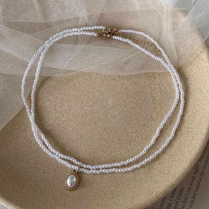 Trendy%20Double%20Layer%20Pearl%20Necklaces%20for%20Girls%20Choker%20Simple%20Stylish%20-%20Fashionable%20Necklace%20for%20Women%20New%20Collection%20Party%20Gift%20Jewelry%20-%20Image%202