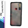 For Xiaomi Redmi Note 8 - Luxurious Smoky Matte Case Shockproof Contrast Color Hit Button Hard Silicone Transparent Mobile Back Cover.
