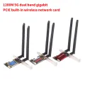 1PC For Bluetooth4.0 WiFi Adapter 1200Mbps Wireless WiFi Card PCIE Adapter TX-1200 Dual Band 2.4Ghz/5Ghz Tetuo. 