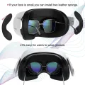 Facial Interface Bracket-1 * Removable VR Facial Interface Frame
1 * PU foam pad
1 * Anti-Leakage Nose Pad
1 * Protective Lens Cover
2 * Controller rocker cap-black. 