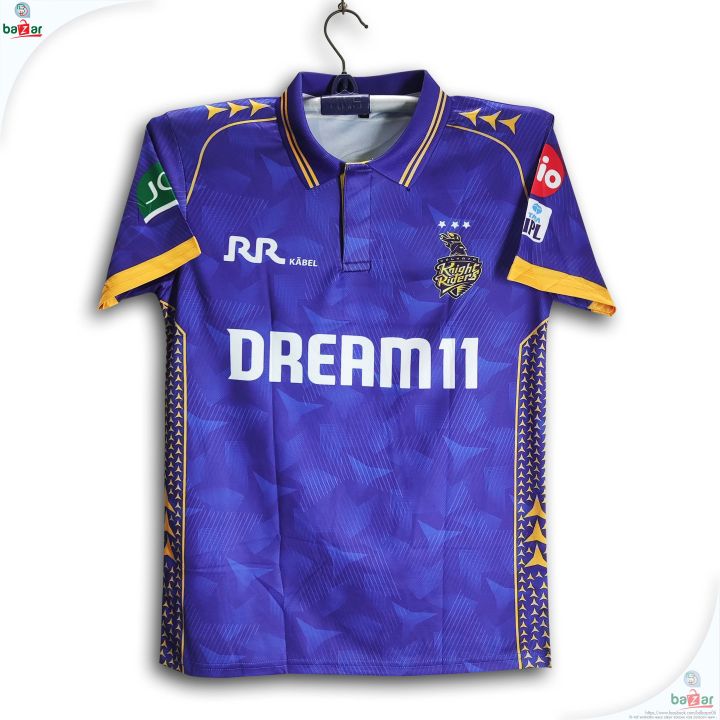Kolkata Knight Riders Premium Jersey For Men - KKR Half Sleeve Polo IPL Jersey - Kolkata Cricket Jersey 2025-2026