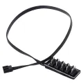 Fan Hub Distributor 4-Pin 1 to 5 PC CPU Heatsink Box Fan Distributor Hub Adapter Cable for Computer Cooler. 